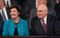 Elder Dallin H. Oaks and his wife Kristen are seated on the stand before a devotional begins at BYU.